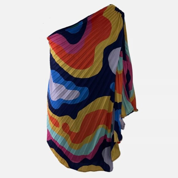 Brand New HUTCH ONE-SHOULDER PLEATED ROMPER - Picture 14 of 16